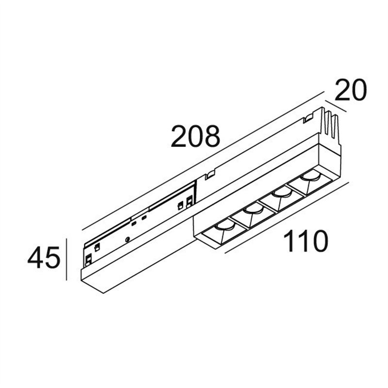 Delta Light M - Dot.Com M4 DIM5 Schienenbeleuchtung