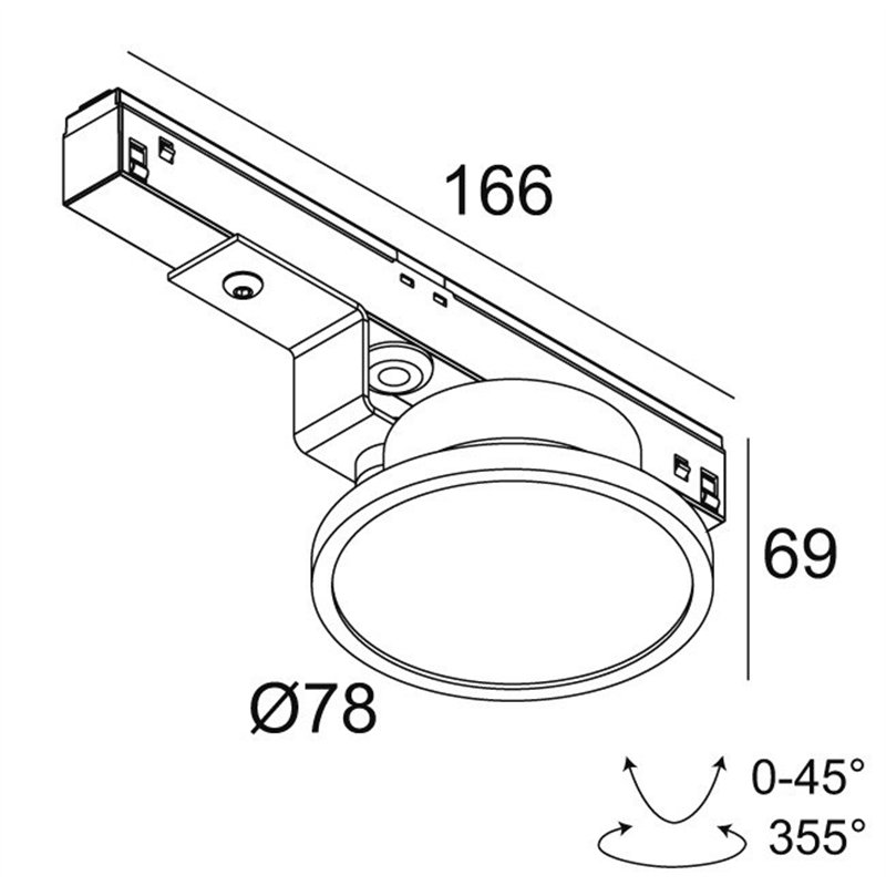 Delta Light M20/M26H - Haloscan MP Soft DIM5 Éclairage sur rail