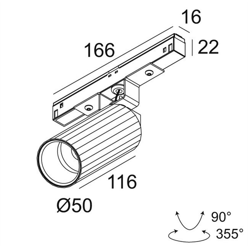 Delta Light M20/M26H - Hedra DIM5 Schienenbeleuchtung