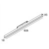 Delta Light M - Led Line He 1 X 12,6W DIM5 Éclairage sur rail