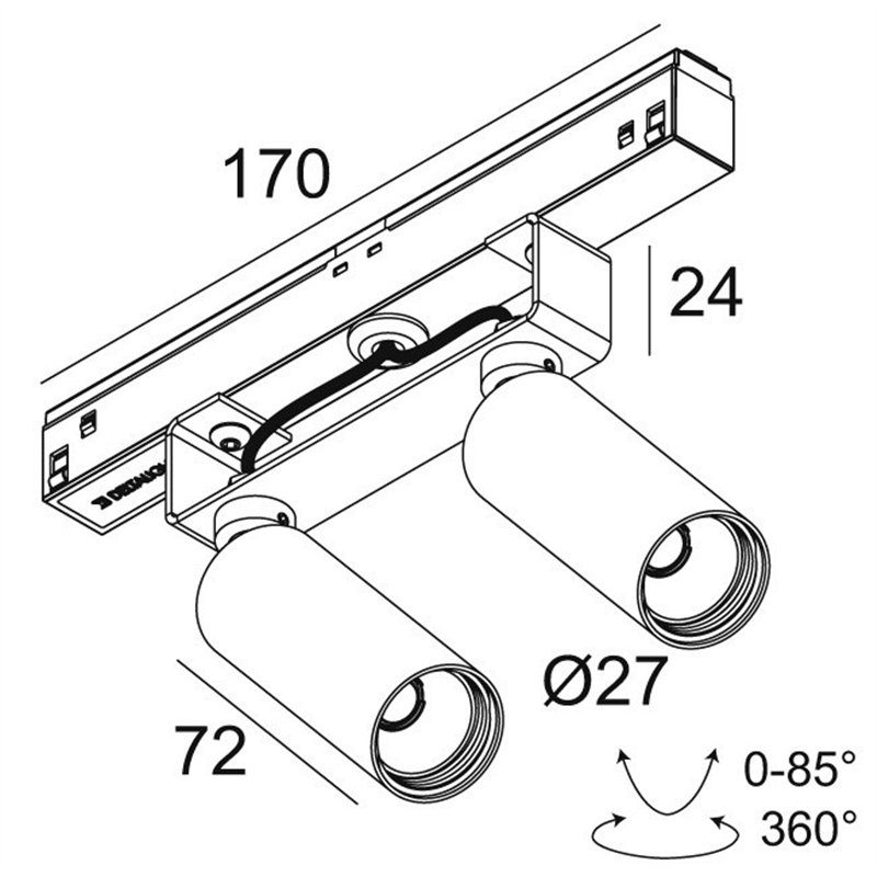 Delta Light M20/M26H - Spy 272 DIM5 Schienenbeleuchtung
