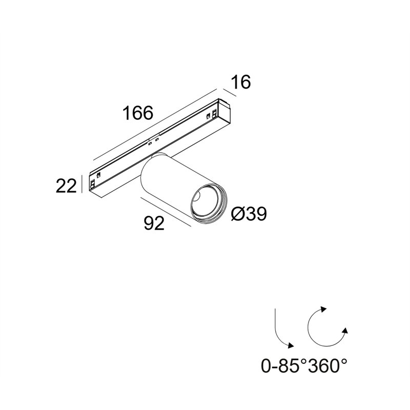 Delta Light M26L - SPY 391 DIM5 Éclairage sur rail