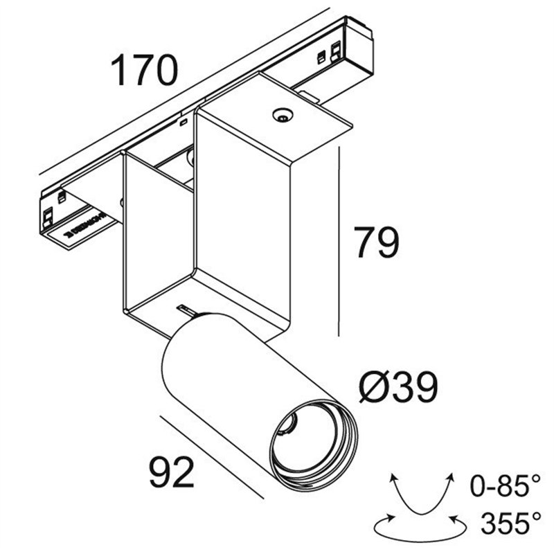 Delta Light M52 - Spy 391 DIM5 Éclairage sur rail