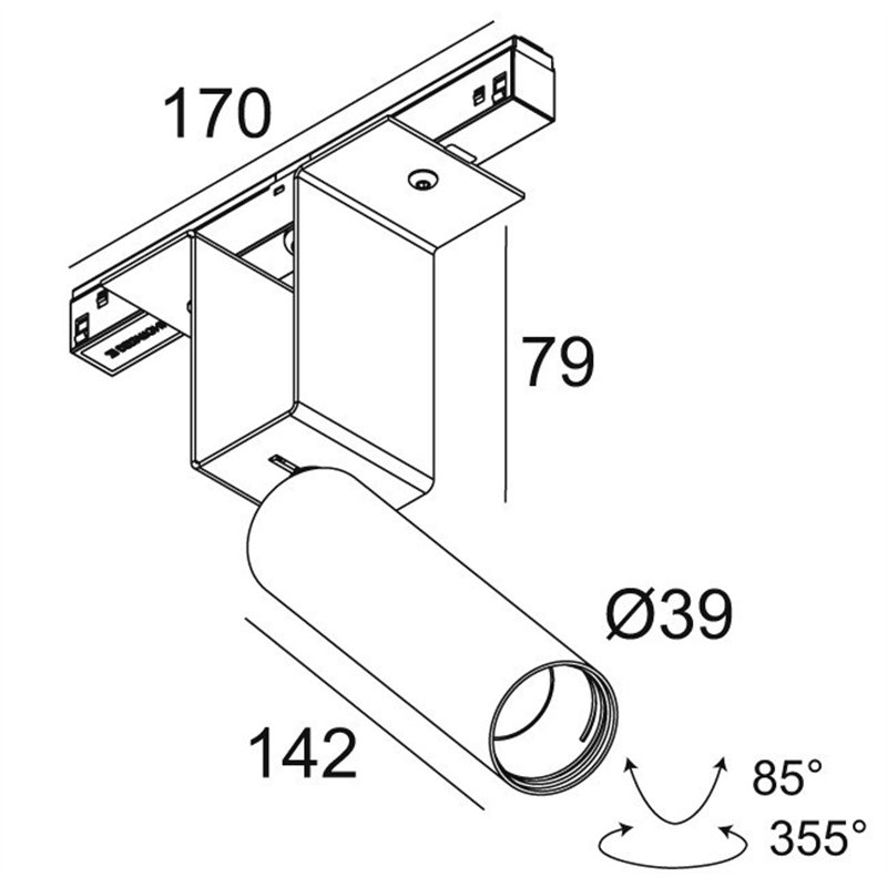 Delta Light M52 - Spy 391 L DIM5 Éclairage sur rail