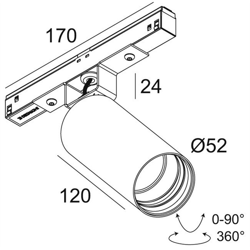 Delta Light M20/M26H - Spy 52 TW DIM5 Schienenbeleuchtung