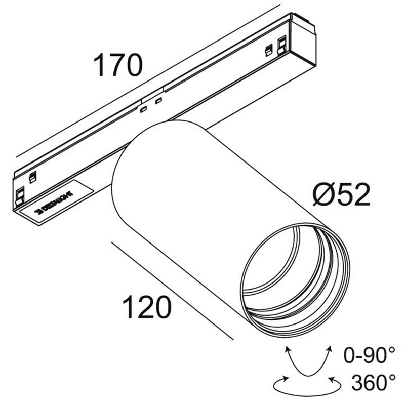 Delta Light M26L - SPY 52 DIM5 Éclairage sur rail