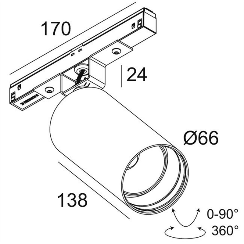 Delta Light M20/M26H - Spy 66 DIM5 Schienenbeleuchtung