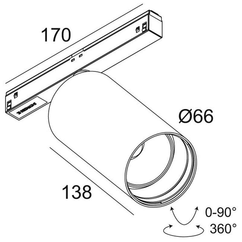 Delta Light M26L - SPY 66 DIM5 éclairage sur rail