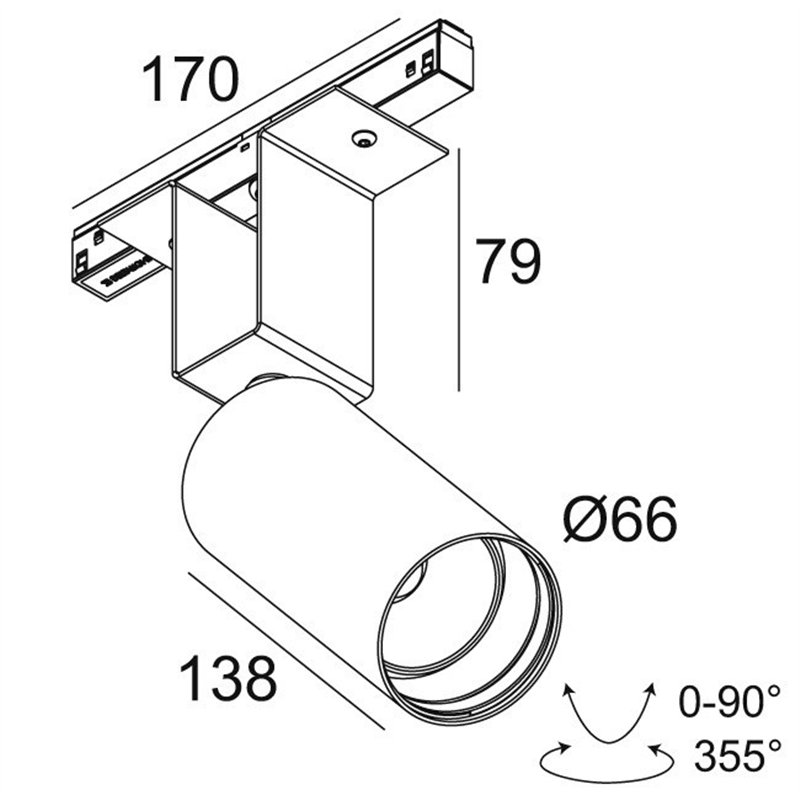 Delta Light M52 - Spy 66 TW DIM5 éclairage sur rail