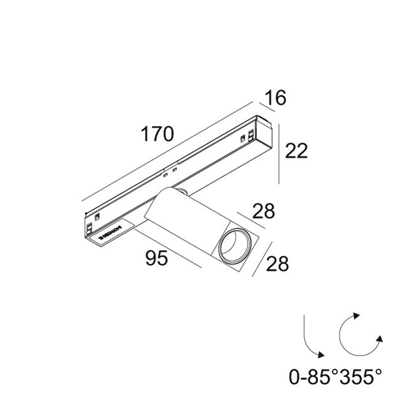Delta Light M26L - Octav 27 MDL éclairage sur rail