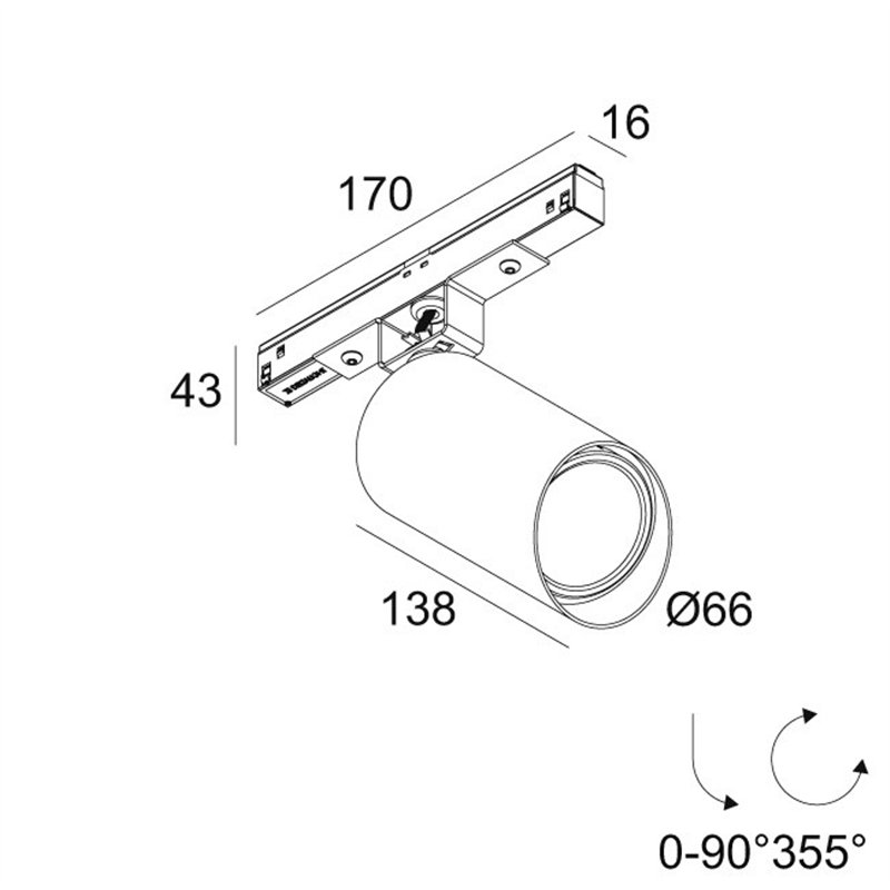 Delta Light M20/M26H - Spy 66 Wallwash MDL Schienenbeleuchtung