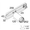 Delta Light Spy 52 Soft ADM DIM5 Éclairage sur rail
