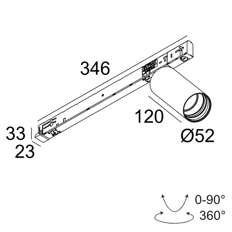 Delta Light Spy 52 Soft Adm Slim DIM5 luminaire sur rail
