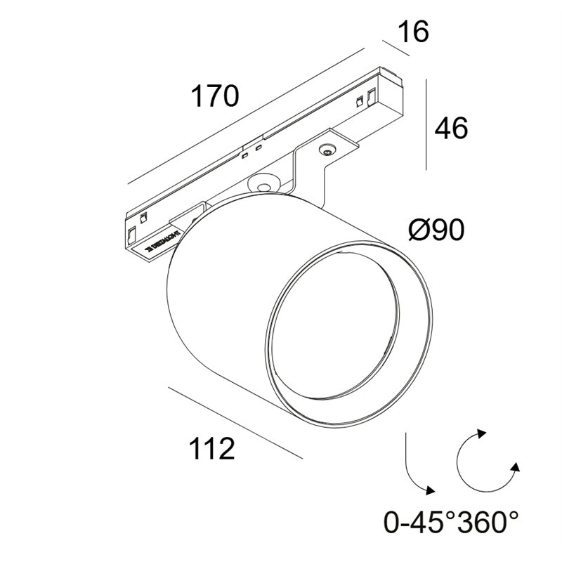 Delta Light M20/M26H - Obin DIM5 Schienenbeleuchtung
