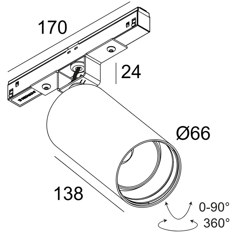 Delta Light M20/M26H - Spy 66 92718 Mdl Schienenbeleuchtung