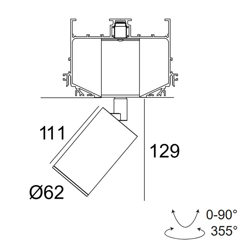 Delta Light M52 - Spy Focus Mp 927 Mdl Schienenbeleuchtung