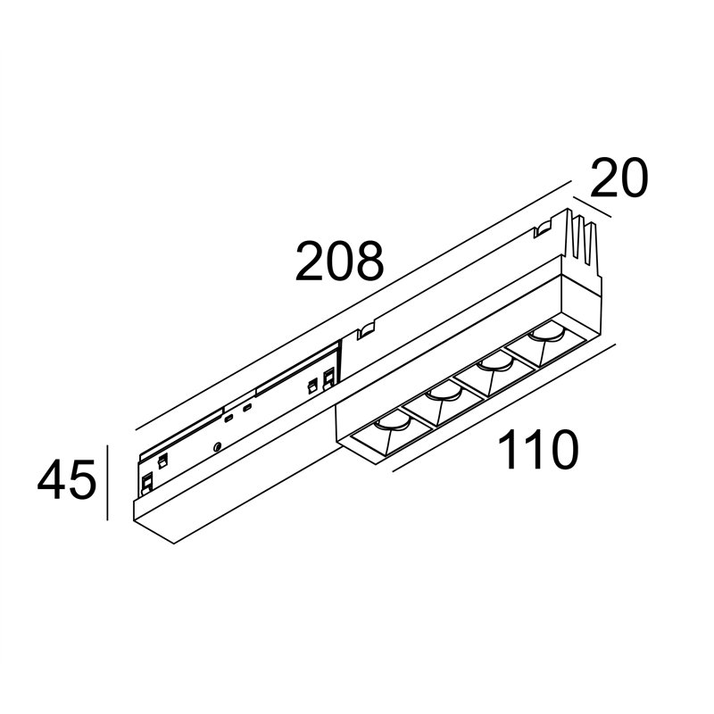 Delta Light M - DOT.COM M4 MDL Éclairage sur rail