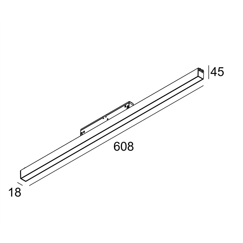 Delta Light Splitline M Led Line HE 1 x 12,6W MDL Schienenbeleuchtung