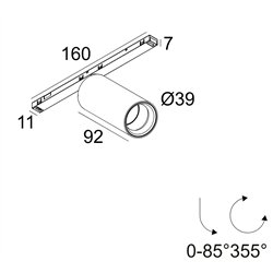 Delta Light Sl19 - Spy 39 Focus Éclairage sur rail