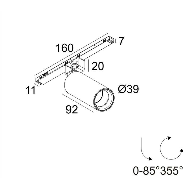 Delta Light Spl14 - Spy 39 Focus Éclairage sur rail