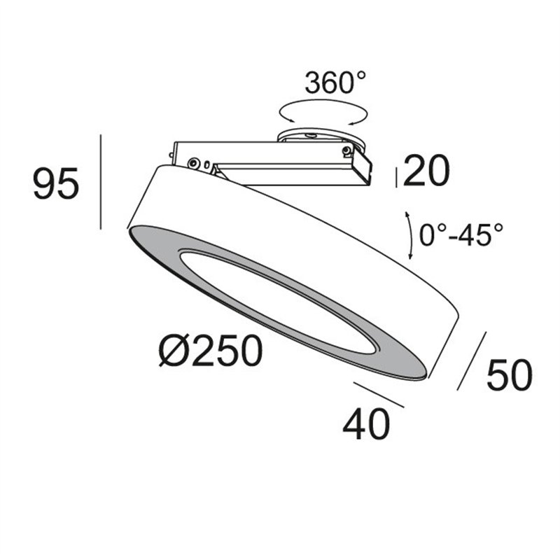 Delta Light SUPER-OH! XS PIVOT 25 DIM8 Lampe de plafond
