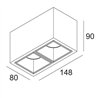 Delta Light BOXY 2 L DIM8 Deckenlampe