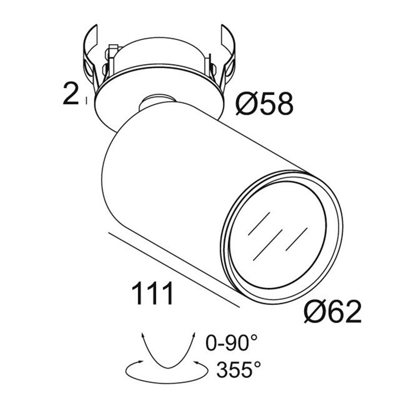 Delta Light SPY FOCUS CLIP MP Lampe de plafond