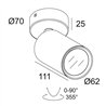 Delta Light SPY FOCUS ON MP Lampe de plafond