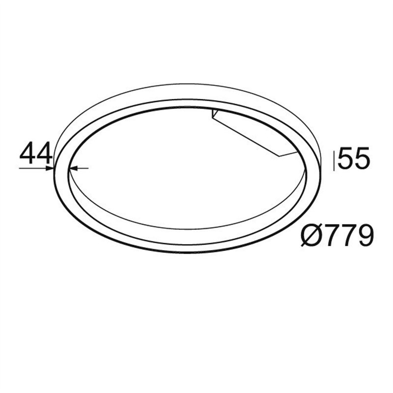 Delta Light SUPER-OH! SLIM 80 SBL DOWN Deckenlampe