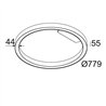 Delta Light SUPER-OH! SLIM 80 SBL DOWN Lampe de plafond