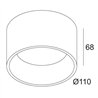 Delta Light DIRO SBL S ON IP Lampe de plafond