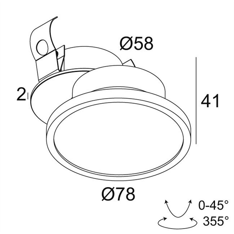 Delta Light HALOSCAN CLIP MP Lampe de plafond