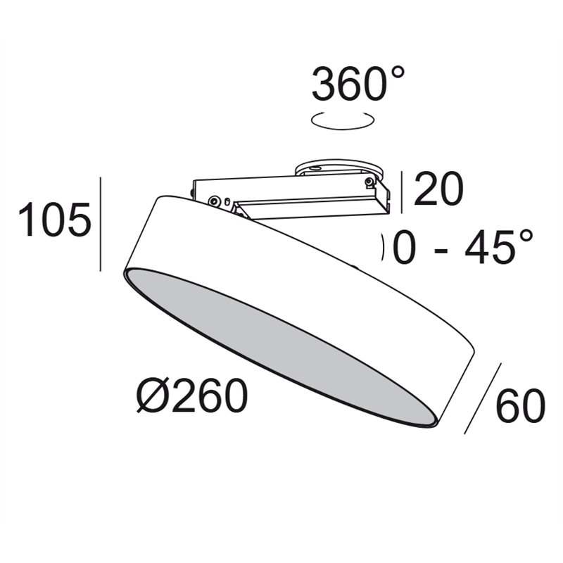 Delta Light Supernova Xs Pivot 260 X Decken- / Wandlampe