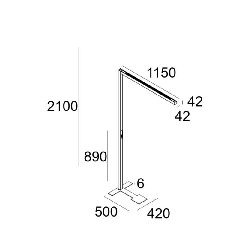 Delta Light INFORM 40 SQ F1 T DOWN-UP Lampadaire