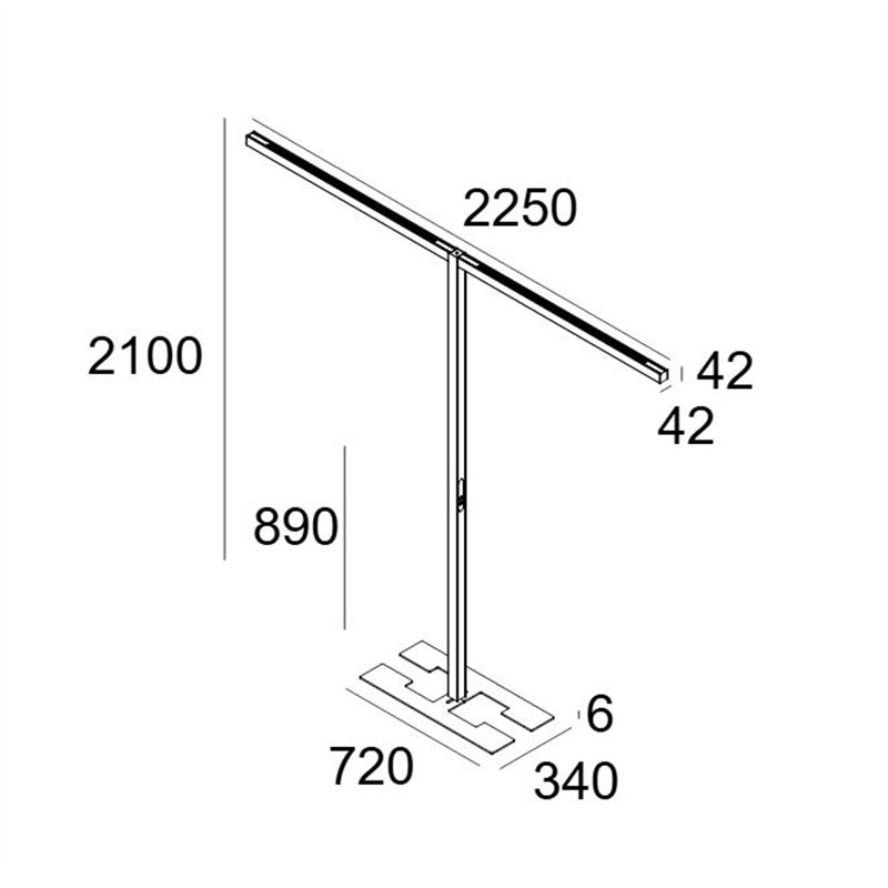 Delta Light INFORM 40 SQ F2 H DOWN-UP Lampadaire