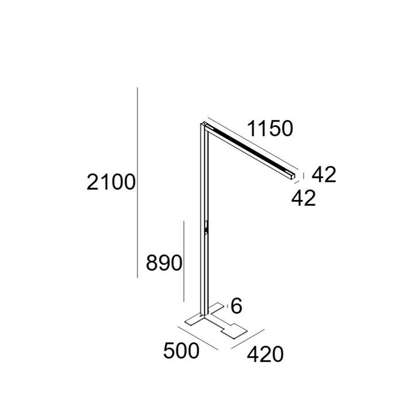 Delta Light INFORM 40 SQ F1 T PDS DOWN-UP TW Lampadaire