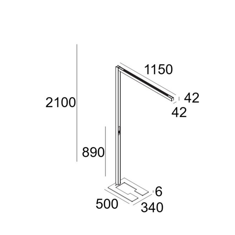 Delta Light INFORM 40 SQ F1 U PDS DOWN-UP TW Lampadaire