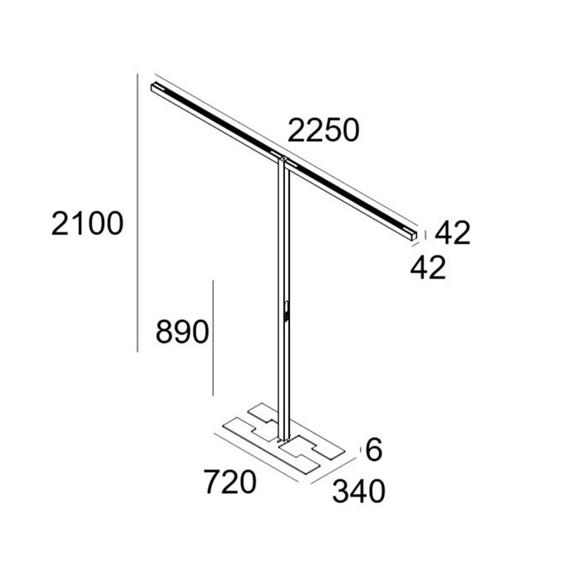 Delta Light INFORM 40 SQ F2 H PDS DOWN-UP TW Lampadaire