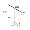 Delta Light INFORM 40 SQ F2 H PDS DOWN-UP TW Stehlampe