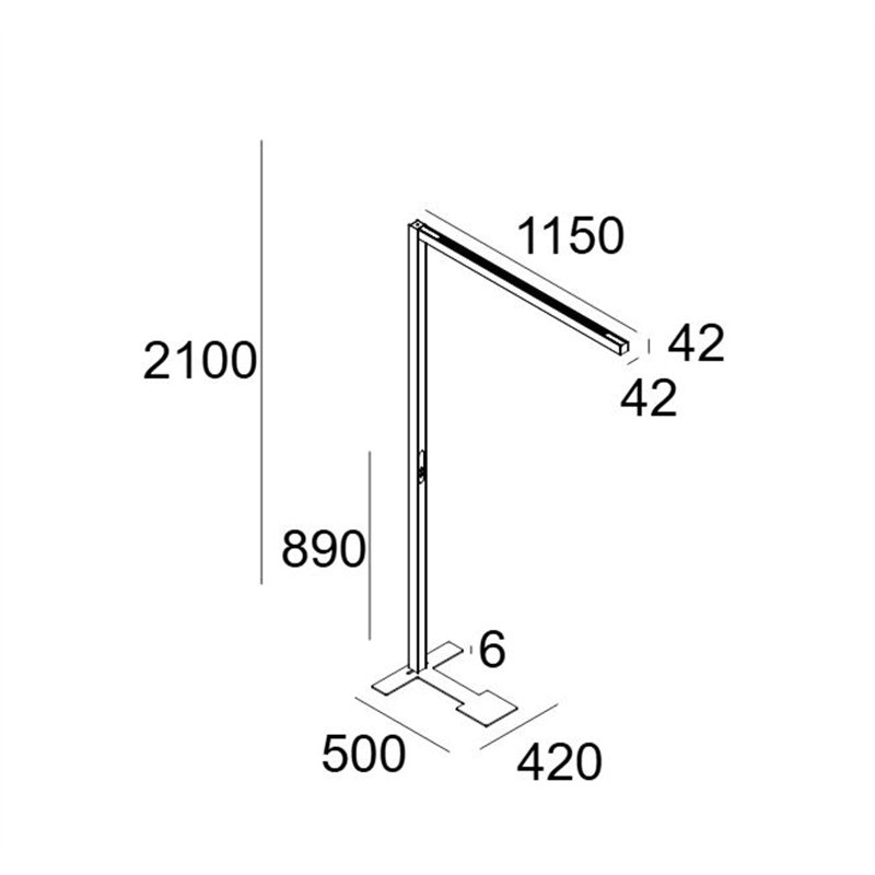 Delta Light INFORM 40 SQ F1 T PDS DOWN-UP Lampadaire