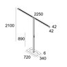Delta Light INFORM 40 SQ F2 H PDS DOWN-UP Lampadaire