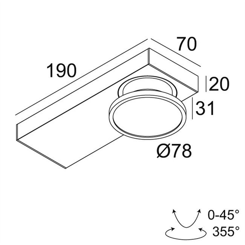 Delta Light HALOSCAN ON 1 MP DIM8 Deckenlampe