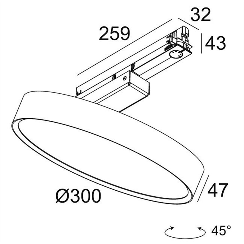 Delta Light MULTINOVA 30 PIVOT ADM Éclairage sur rail