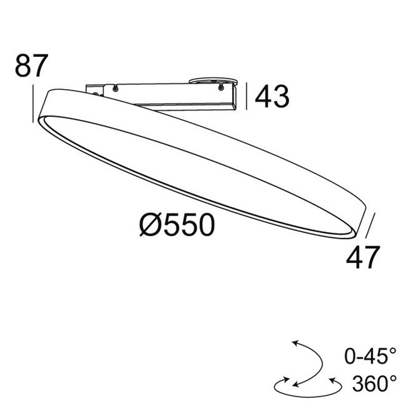 Delta Light MULTINOVA 55 PIVOT Lampe de plafond