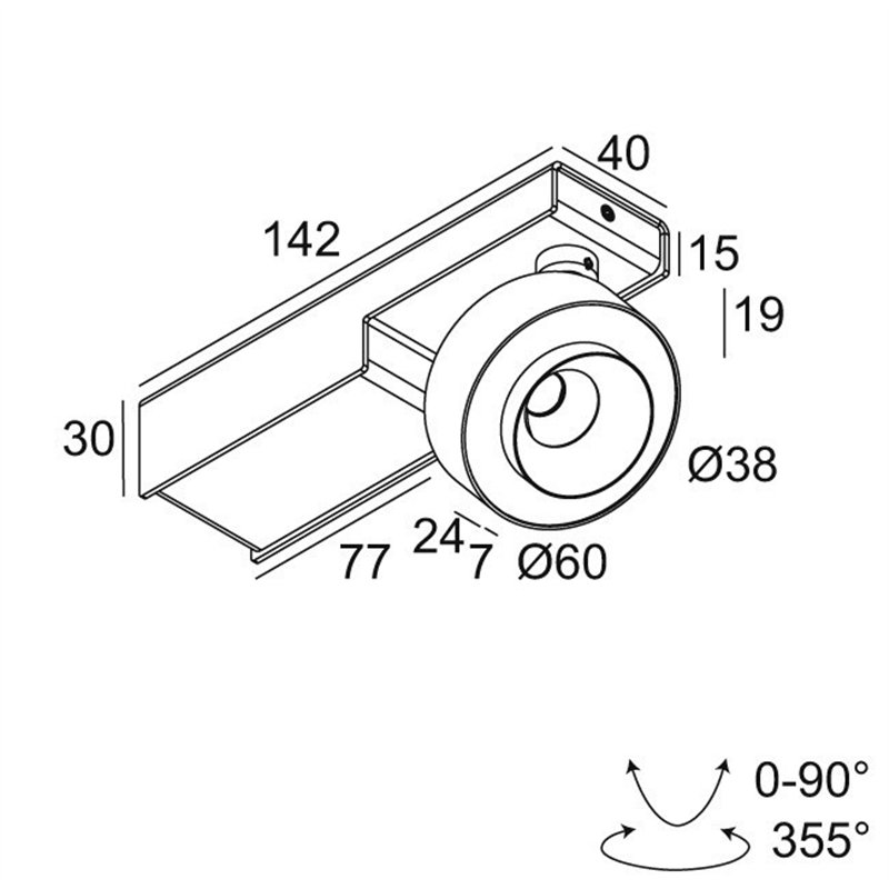 Delta Light ODRON ON 1/41 DIM8 Lampe de plafond
