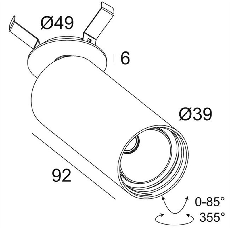 Delta Light SPY 39 CLIP Lampe de plafond