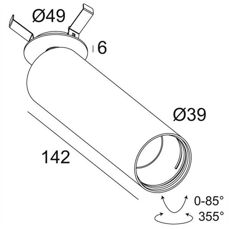 Delta Light SPY 39 L CLIP Lampe de plafond