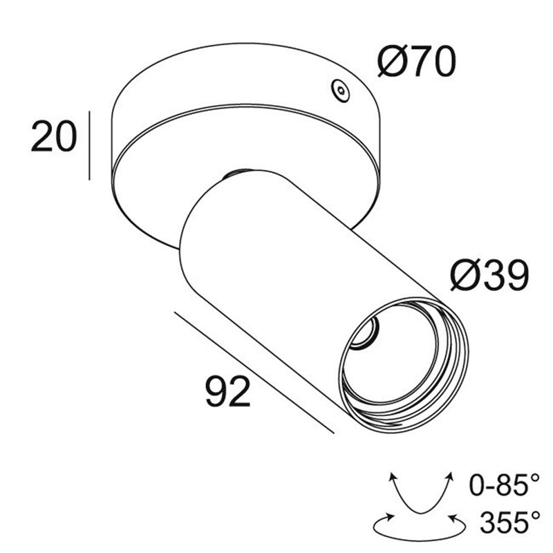 Delta Light SPY 39 ON Lampe de plafond