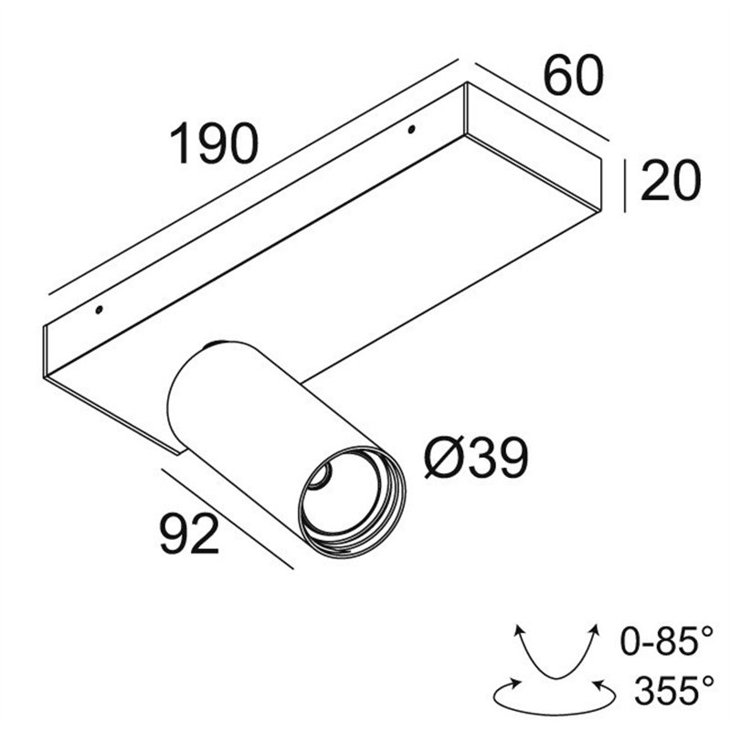 Delta Light SPY 39 ON 1 DIM8 Lampe de plafond