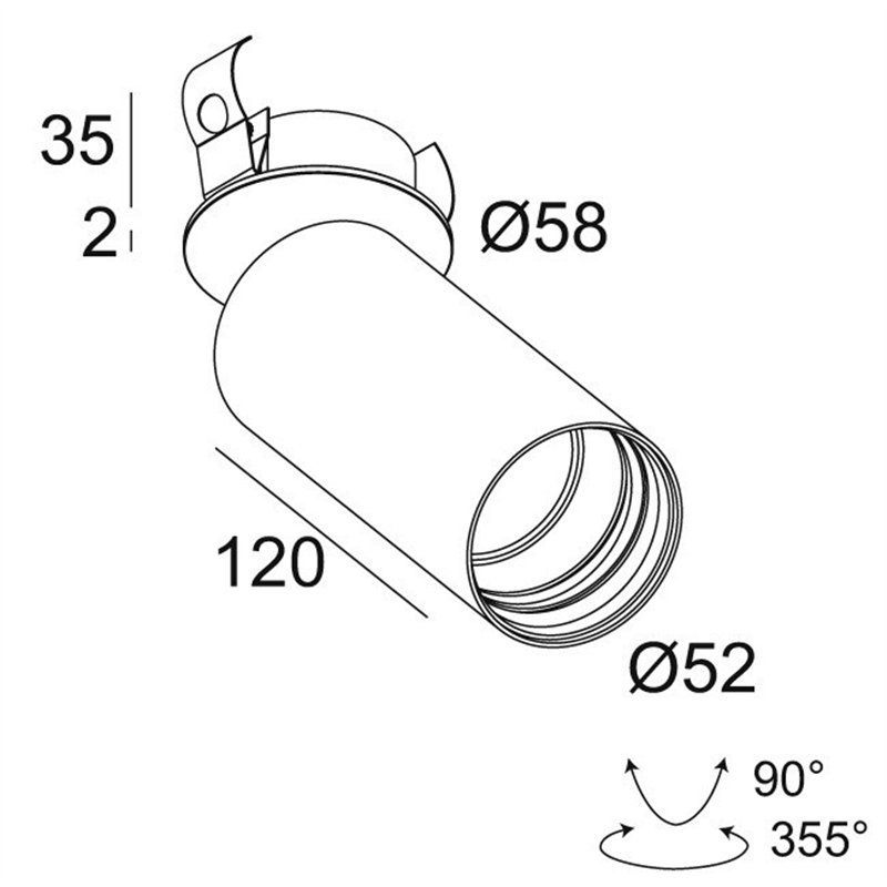 Delta Light SPY 52 CLIP TW Lampe de plafond
